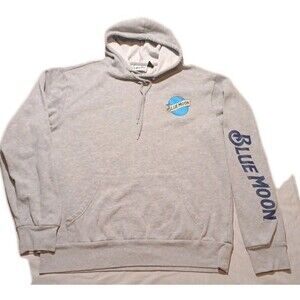 Blue Moon Beer Hoodie Size Med Kangaroo Pocket Drawstring
